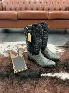 JW RANCH BOOTS - Piel de Avestruz Gris