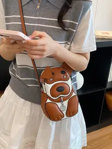 Women's Cute Bulldog Crossbody Bag, Cartoon Dog Shape Shoulder Bag, Fun Creative Small Bag, Fashionable Accessory