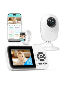 Smart Video Baby Monitor with 2.8" Display 1080p Camera Cry Detection 2-Way Talk WiFi No-WiFi Modes VOX ECO Feeding Timer Temp Sensor Night Vision 8 Lullabies Supports Up to 4 Cameras Digital