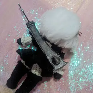 Handmade Crochet Amigurumi 2B inspired Doll from Nier: Automata