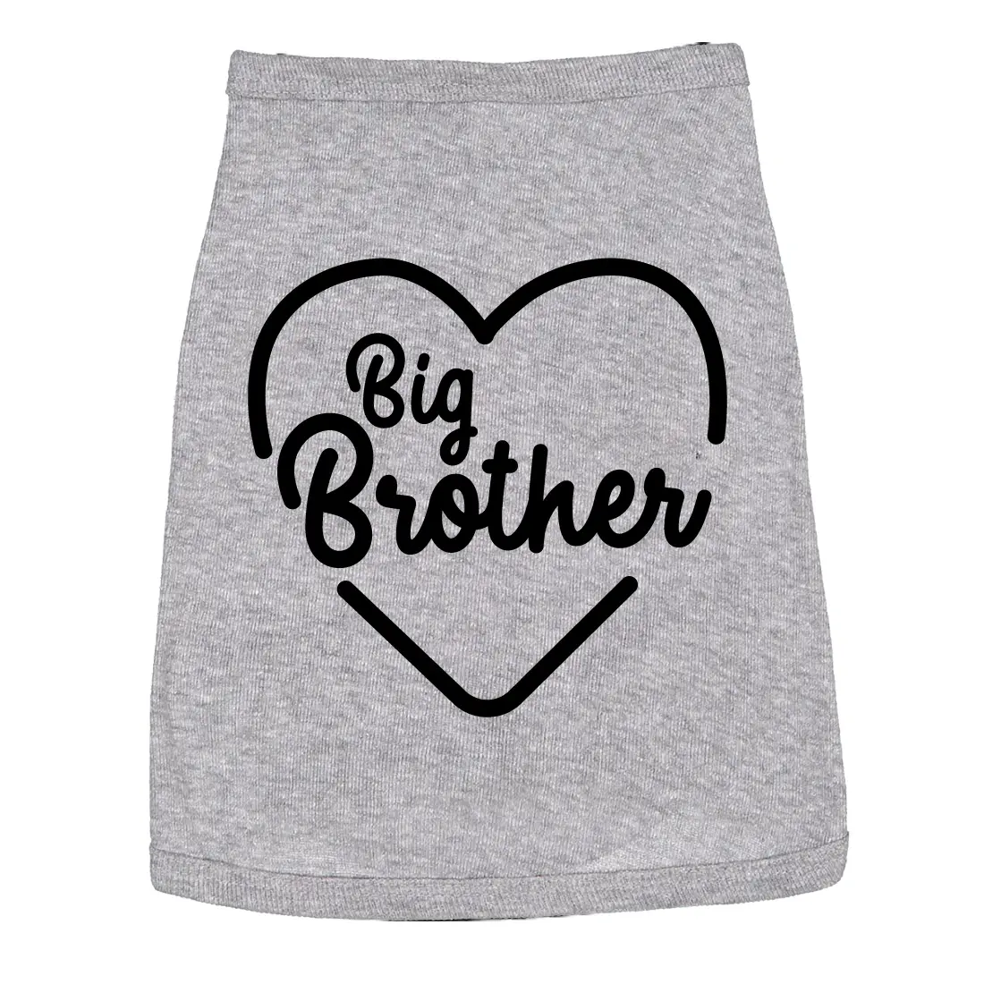 Dog Shirt Big Brother Cute Clothes for Family Pet Brother Shirt For Dogs Funny Dog Puppy TShirt Grey