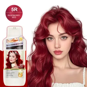Raspberry Red Hair Dye Shampoo - Liquid Formula for Vibrant Color & Shampoo Benefits - Ammonia-Free & Preservative-Free - Salon-Quality Results at Home Instant Hair Color Shampoo Dye ginger  dye Vibrantcolor Salonqualityresults