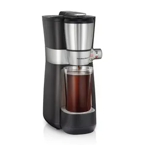 Hamilton Beach 16 oz Cold Brew & Hot Coffee Maker, Black & Silver