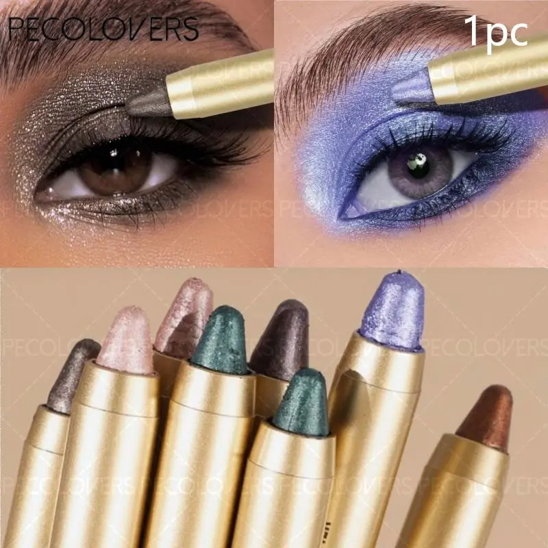 Pearlescent Eyeshadow Pencil Lasting Glitter Shimmer Eye Pigment Highlighter Blue Purple Eyeliner Stick Makeup Tool, Glitter Beauty, Eye Makeup Product