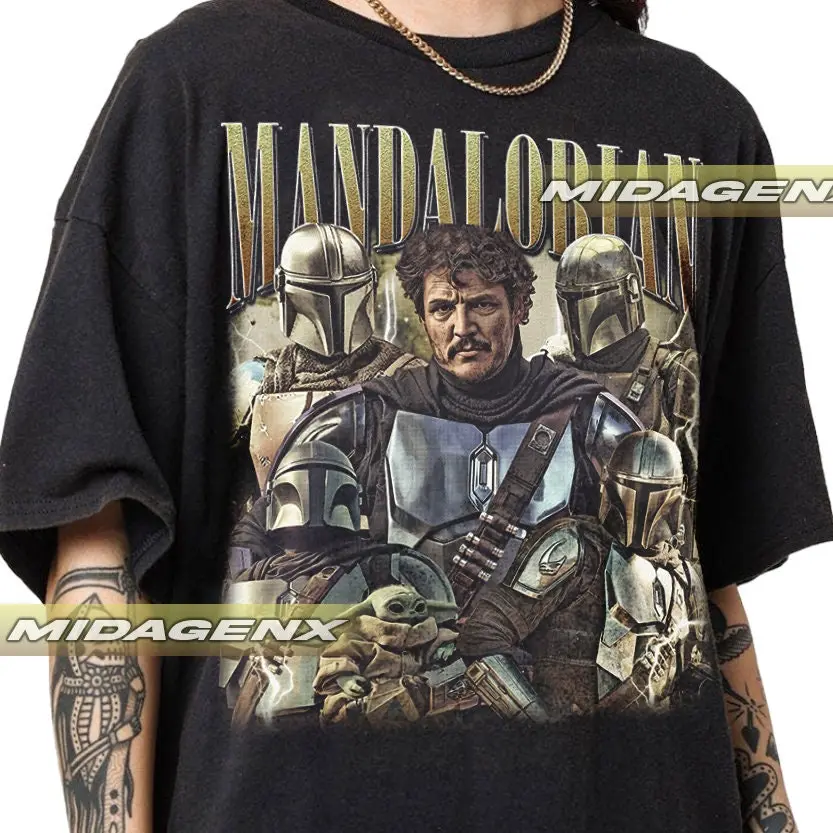 Limited Pedro Pascal Mandalorian Vintage T-Shirt, Gift For Women and Man Unisex T-Shirt
