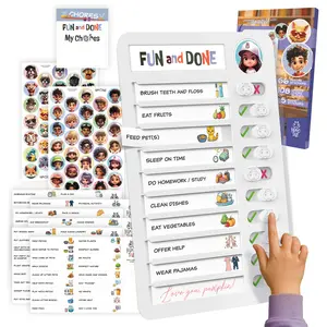 Chores Chart for Kids - Daily Routine Chart for Kids with Checklist & Stickers, Magnetic Kids Chore Chart - Chore Board Visual Schedule for Kids with Autism & Best ADHD Tools for Kids