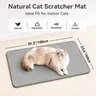 Petinstinct Large Size Natural Sisal Cat Scratcher Mat, 39.3"x23.6" Woven Texture Mat with Velcro Tape, Modern Wall-Mounted Indoor Cat Furniture Protector, Beige Floor Pad