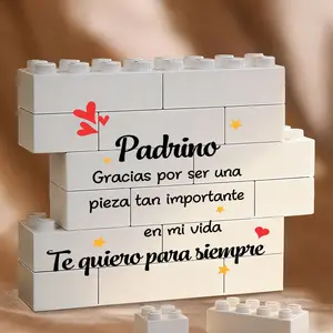 Padrino Acrylic Decor with Hearts, Sentimental Keepsake Gift for Godfather, Perfect for Home Display, Baptism, Birthday, Father's Day, Christmas