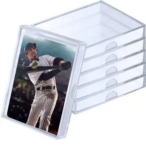 Clear Deck Case, Card Organizer Compatible with MTG TCG Plastic Playing Card Case Trading Card Collection Card Box Holder for Game Cards Storage
