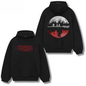 Stranger Things Upside Down Fleece Hoodies, Upside Down Fleece Sweatshirt, Vintage Netflix Series Streetwear, Cool Gift for Horror & Sci-Fi Fans, Demogorgon Hoodies, Hawkins Hoodies, Warm Streetwear