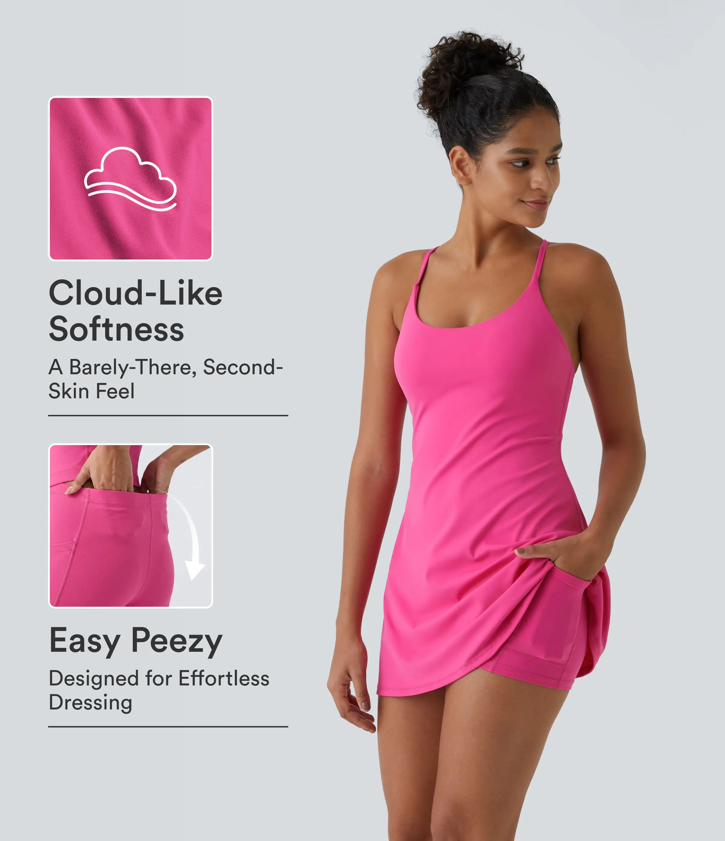 Halara Softlyzero Plush Backless Active Dress-Easy Peezy Edition, Flare Dance Dress Halara Softlyzero Plush Backless Active Dress-Easy Peezy Edition, Flare Dance Dress