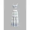 COMMENSE Women's Printed Sleeveless Tie-Back 2-Piece Skirt Set, Casual Womenswear Outfits