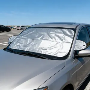2-In-1 Car Windshield Cover, Summer Sun Shade UV Blocker, Winter Snow Frost Protector, Foldable Weatherproof Cover for Most Vehicles, Car Windshield Sunshade, Windscreen Shade Cover