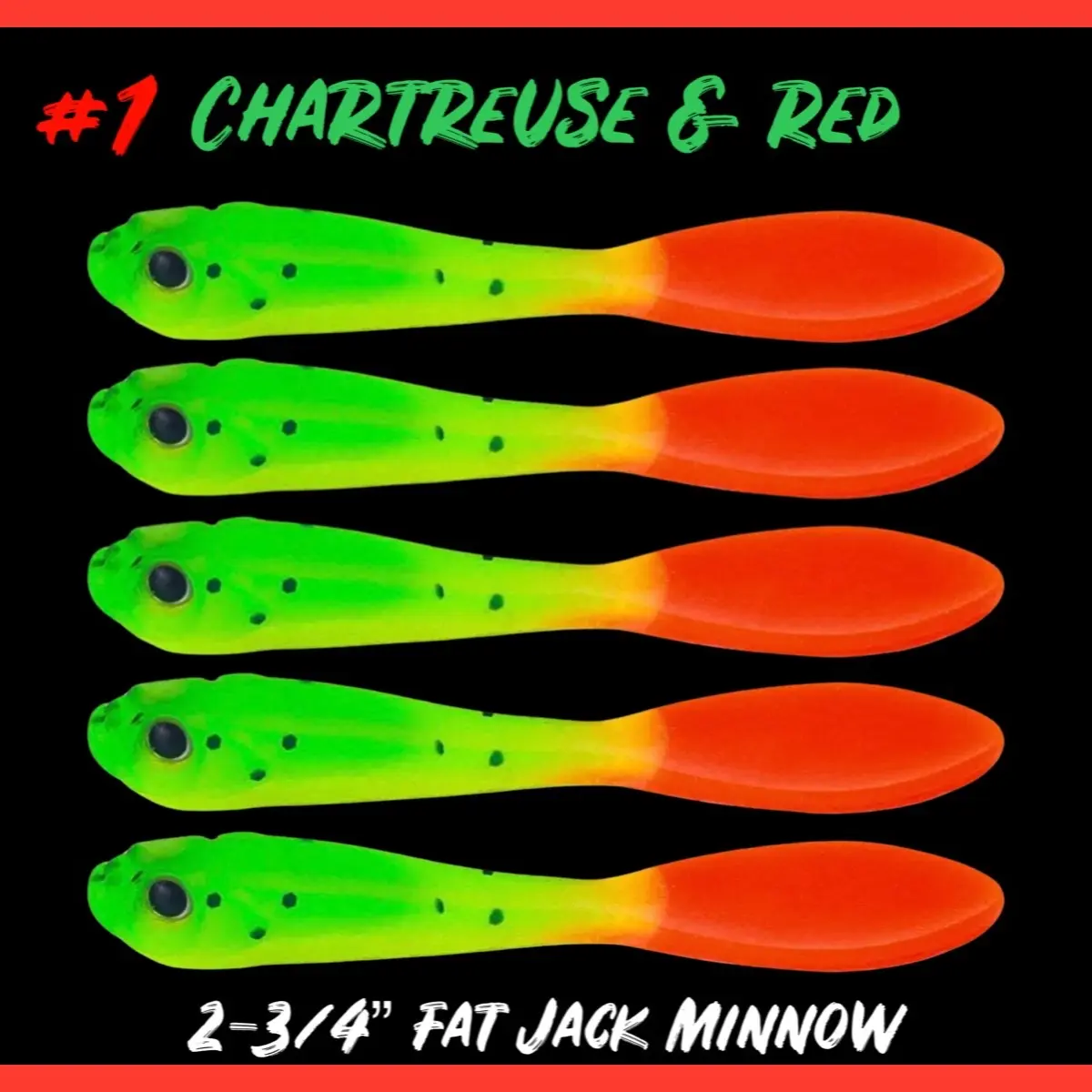 DNB 2-3/4” Fat Jack Minnow with 3D Eyes for Big Crappie Fishing 10PK