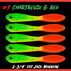 DNB 2-3/4” Fat Jack Minnow with 3D Eyes for Big Crappie Fishing 10PK