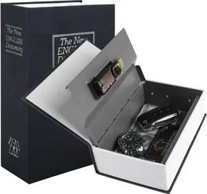 Book Safe with Combination Lock Home Dictionary Diversion Metal Safe for Home Office Code Lock Money Box High Capacity, 9.5 x 6.2 x 2.2 inch