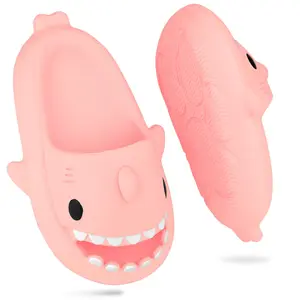 DIOLV Unisex Non-Slip Shark Cloud Slippers Cute Slides for Women Man Summer Slipper Sandals Spa Shoes Beach Open Toe Shower Couple Girl Footwear Flipflop Tsinelas