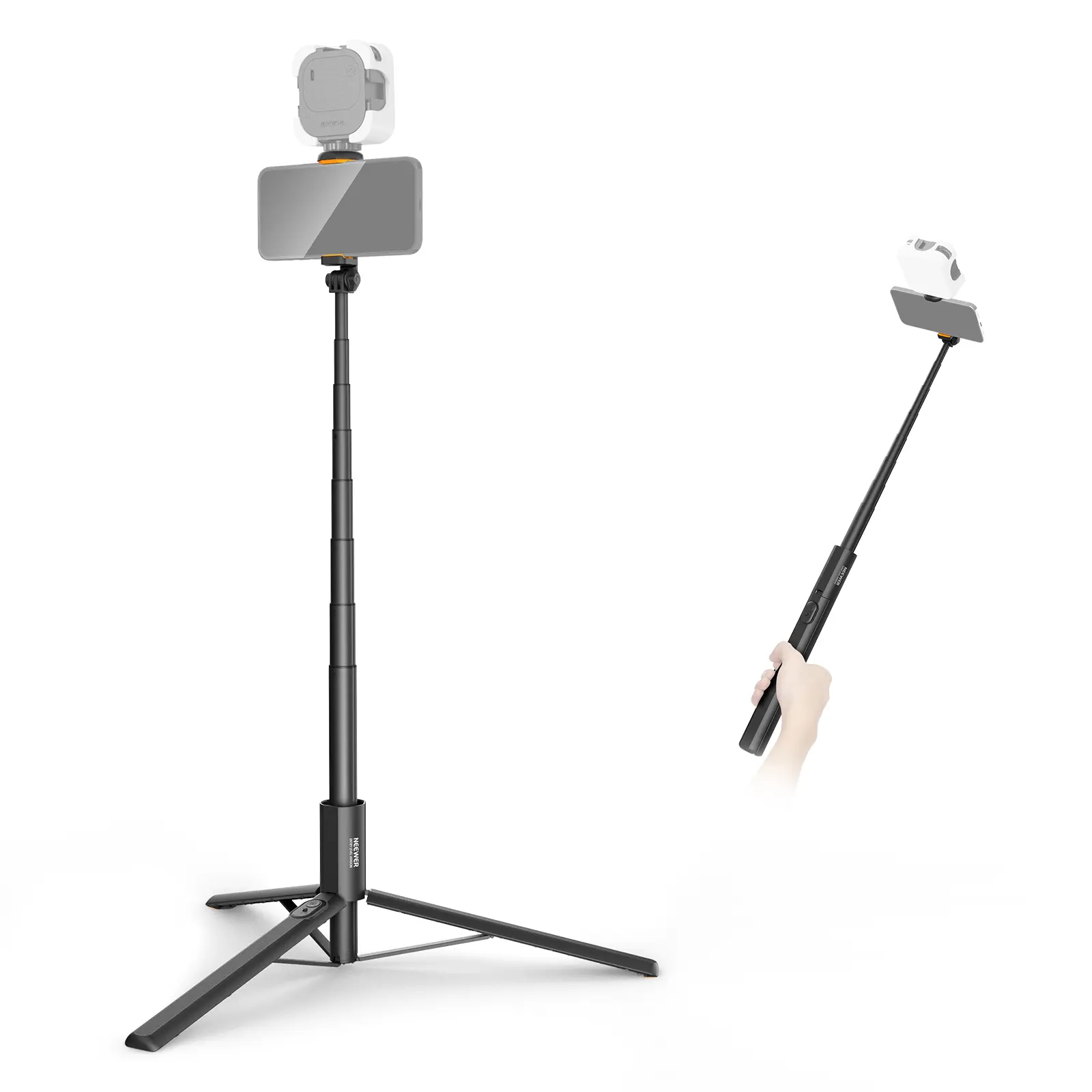NEEWER PA988 16-71" Selfie Stick Tripod, Compatible with iPhone/Android, Portable Phone Travel Stand Camera Holder with Remote for TikTok Video Recording Streaming Filming