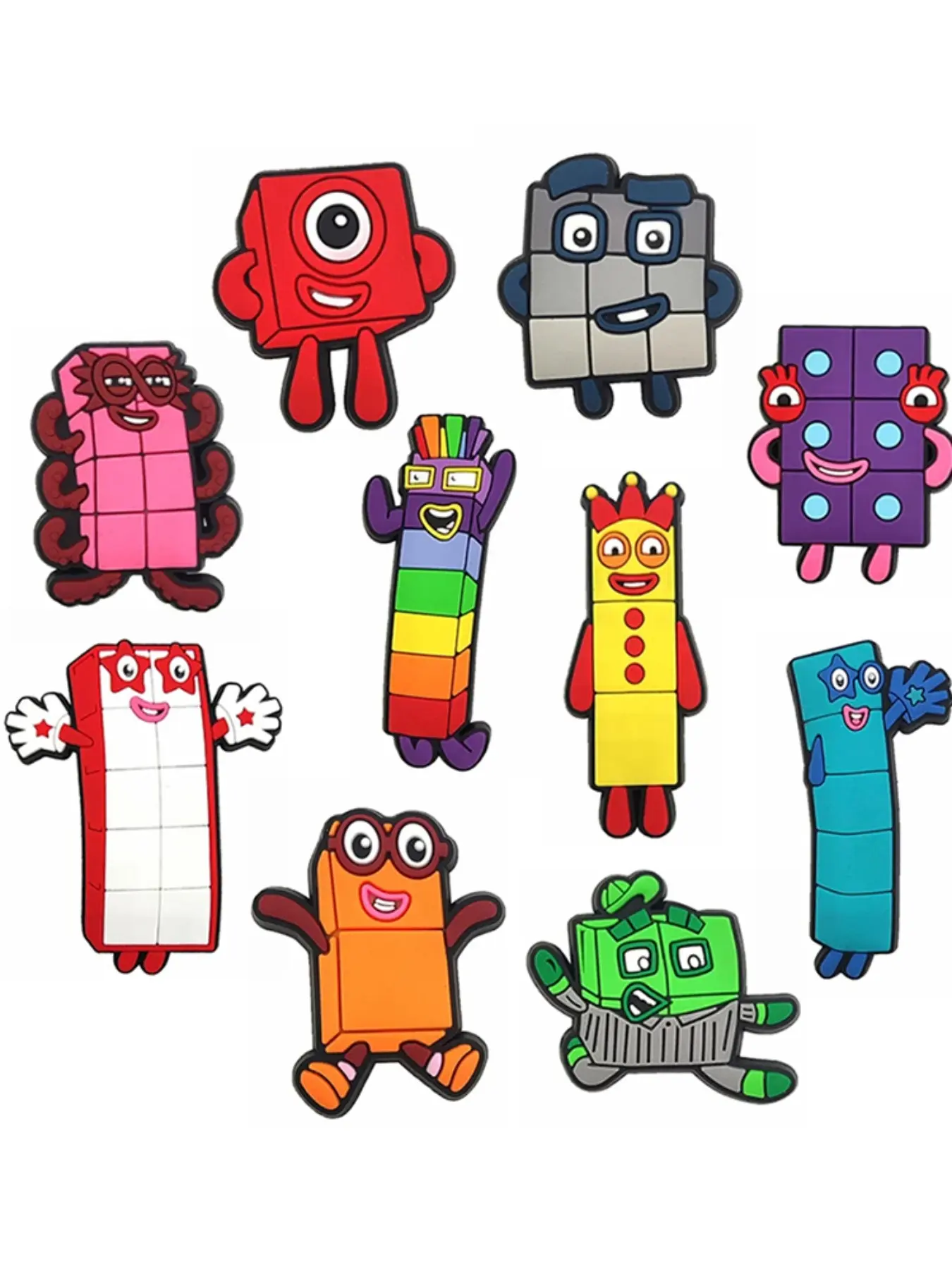 10 Pieces Cartoon Shoe Charms For Bubble Slides Clogs Sandals,PVC Cute Shoe Decorations Accessories Buckle For Christmas Birthday Gifts