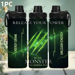 1pc 20oz Monster Energy Claw Collection Water Bottle, Multi-Color Series, Large Capacity Portable Cup, Cool Gift Water Cup, Sports Bottle
