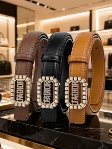 Women's High-End PU Leather Belt, Versatile Denim Jeans Suit Jacket Dress Waistband, All Seasons Fashion Accessory