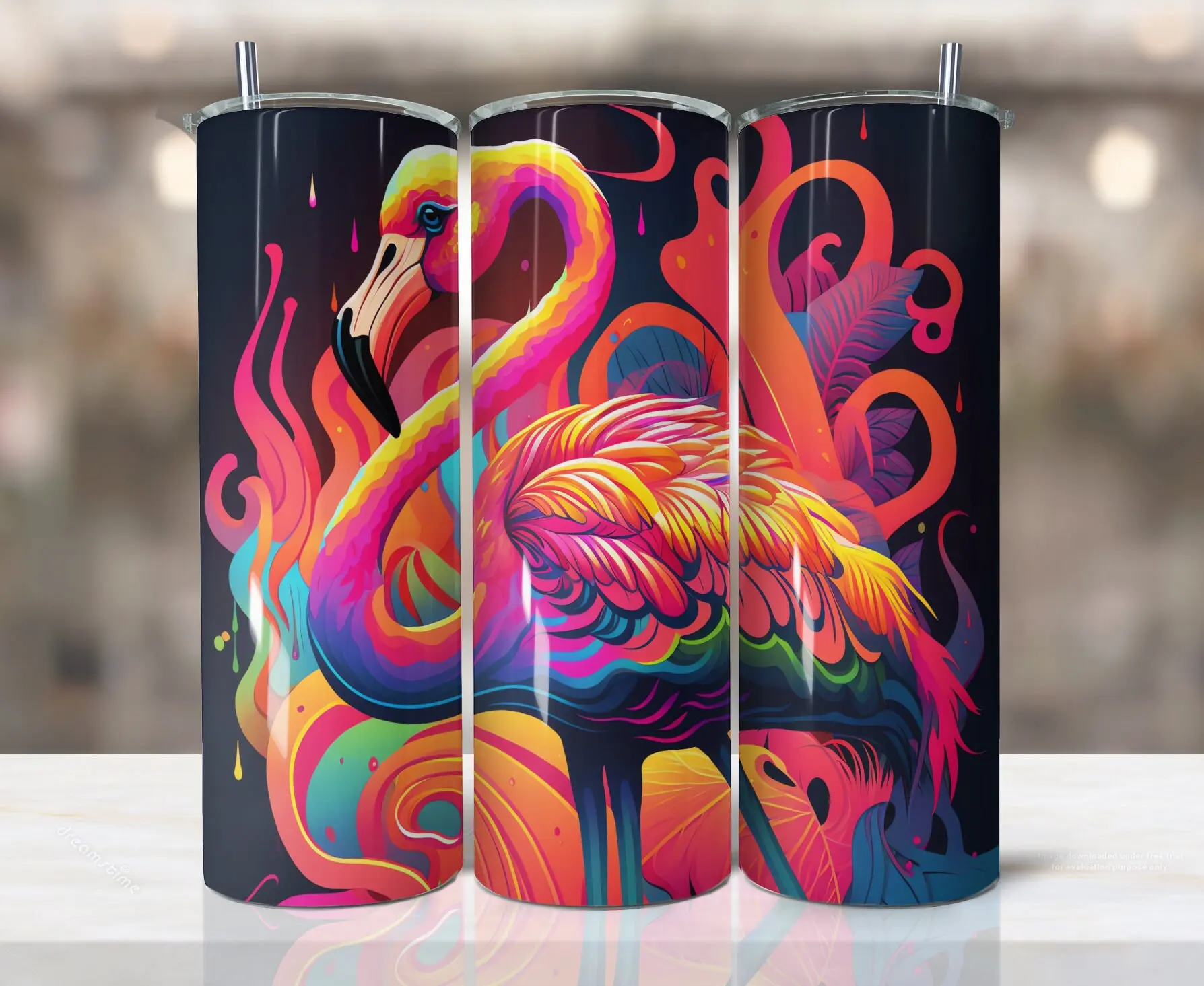 Flamingo Tumbler ,20 Oz Skinny Tumblerublimation, Tumbler , Sublimation Tumbler, Flamingo Wrap