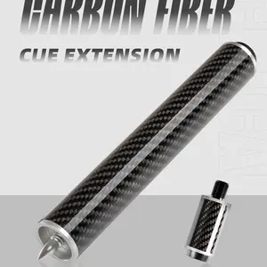 Konllen Carbon Fiber Pool Cue Extension, Three Bumpers, Fits Various Cues, Durable and Versatile Billiards Accessory