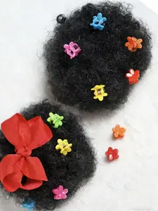 2pcs Puff Ponytail Extension, Handmade Kinky Curly Hair Clips, Synthetic Hair for Women & Girls, Ideal for Daily Wear & Special Occasions