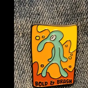 Squidwars Bold and Brash Painting Enamel Pin for Jean Jacket Backpack Spongebob y2k gorpcore fashiom accessory