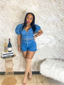 Sassy and Sweet Demin Shorts Set Comfort