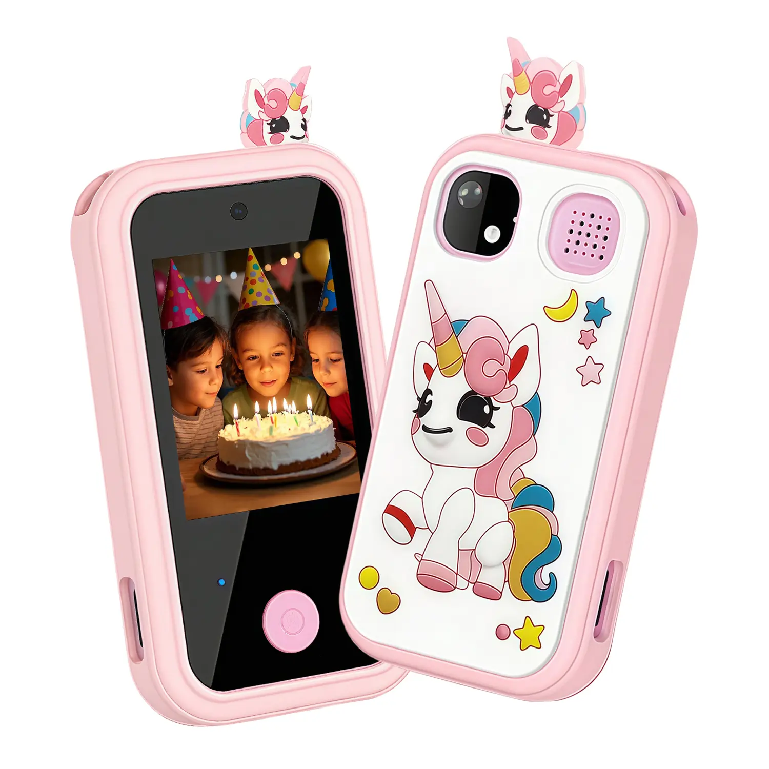 Kids Multi-Functional Touch Screen Toy Cell Phone with Dual Camera, Learning Games, Video Features, Ideal Holiday/Birthday Gift for 6+ Yrs Boys, Gifts for Girls, Digital Toy Camera Play Device