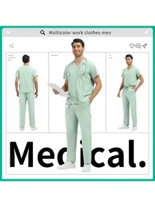 Dental Clinic Doctor Workwear Hospital Medical Uniforms Healthcare Uniform Men Pet Grooming Scrubs Sets Vet Work Clothes Nurse Accessories Veterinary Work Clothes