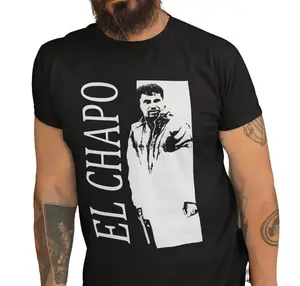 El Chapo T-Shirt, Retro Gangster Mexican Streetwear, Spanish Qoute Shirt, Full Color Casual Streetwear for Men & Women