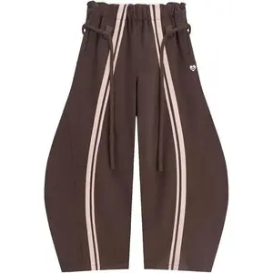 Stripe Super Baggy Sweatpants Oversized Barrel Pants Vintage Wide Leg Elastic Waist Lantern Trouser Unisex