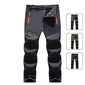 Men’s Stretch Outdoor Hiking Pants with Elastic Waistband – Multi-Functional Zipper Pockets, Assorted Colors for Trekking & Outdoor Adventures