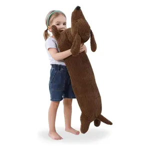 Cute Dog Design Stuffed Toy, Long Dog Body Pillow, Soft & Durable Throw Pillow, Lovely Home Decoration Gift for Dog Lovers, Cuddly Stuffed Animal