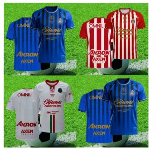 Men's and Women's Sports Fitness Chivas 25-26 Football Jersey Breathable Fast Drying 3D Printed T-shirt Sports Top