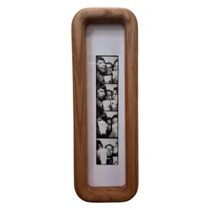 MESCA “Blubble” Photo Strip / Photo Booth Frame- Rounded Corner Solid Wood Frame for Displaying your photobooth bestie