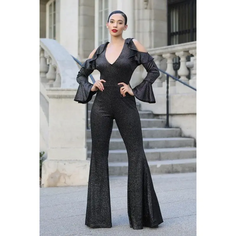 Too Hot To Be Cold Shoulder Jumpsuit