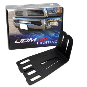 iJDMTOY Lower Bumper Insert Light Bar Mount Brackets For 2009-18 Dodge RAM 2500 3500 20-30-Inch Single/Double Row LED Lightbars