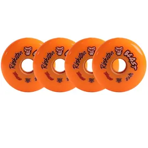 Rink Rat Roller Hockey Wheels Rinkster Beast 80mm XX Grip Orange 4-Pack