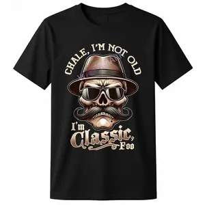 Summer t Shirts Men's "I'm Not Old, I'm Classic Foo" Graphic Tee - Funny Cholo Chicano Lowrider Design