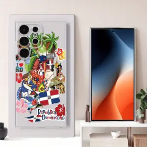 Dominican Flag - Cultural Landscape - UV Printing Suitable for Samsung And Galaxy S26/S25/S24/S23/S22/S21/Ultra/Plus/Fe/A series  - Transparent TPU Soft Case,Making It for Phone Cases to Decorate Your Phone.