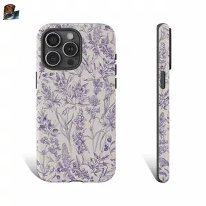 Lavender Floral Phone Case Lavender Wildflower Phone Case Flower and Leaves Phone Case Suitable for IPhone 15Pro, 14, 13, 12, 11,Pro Max, Plus Aesthetic Case Flower Case Accessories Protection Smartphone Screen Protector