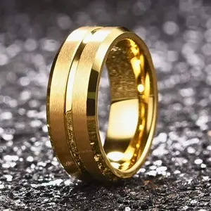 1 tungsten ring for men, luxurious design creates an elegant look. Jewelry suitable for European and American style