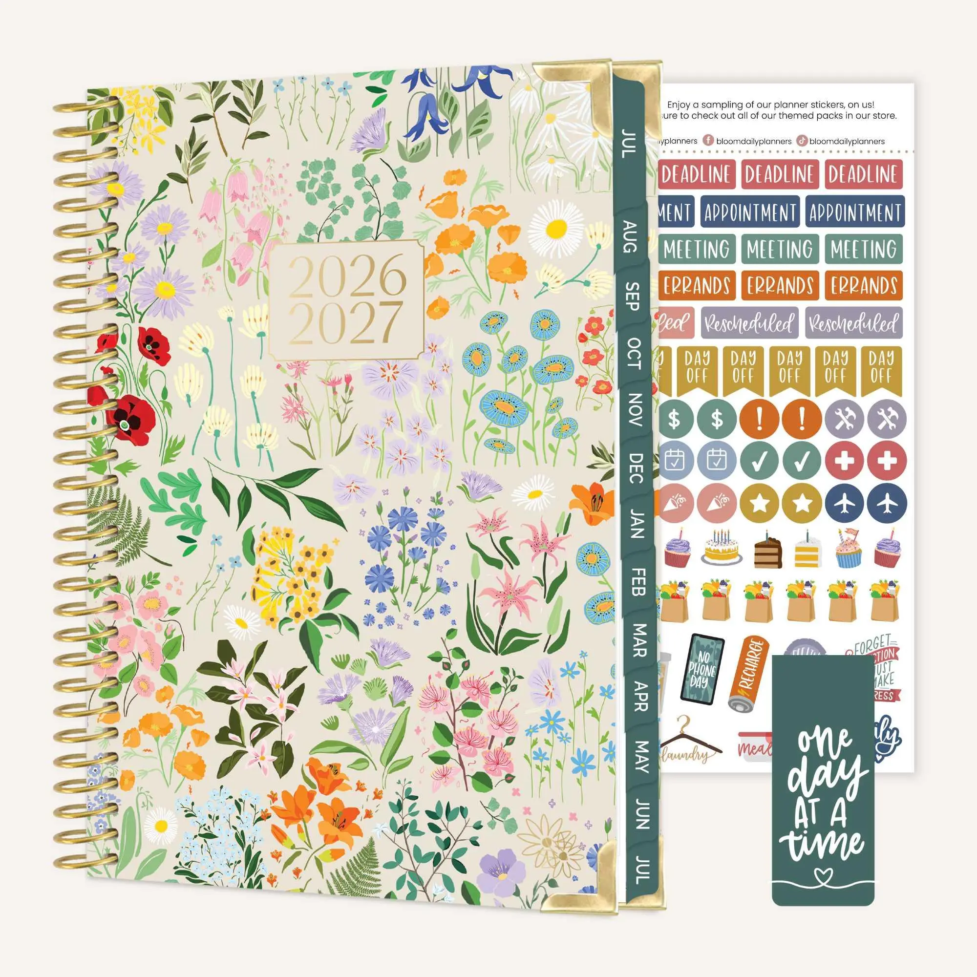 2026-27 Hard Cover Planner, 5.5" x 8.25" | Garden Party 2026-27 Hard Cover Planner, 5.5" x 8.25" | Garden Party