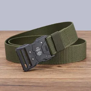 Soft Nylon Tactical Belt with Quick Release Buckle, Outdoor Casual Fashion Accessory for Men & Women, Daily Use Essential Gear