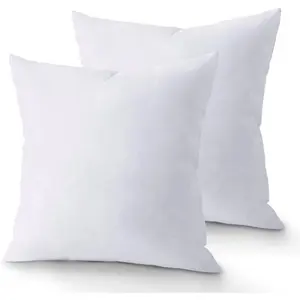 18 x 18 Throw Pillow Insert - Pack of 2 White, Down Alternative Pillow Inserts for Decorative Pillow Covers, Throw Pillows for Bed, Couch Pillows for Living Room (Pack of 2)