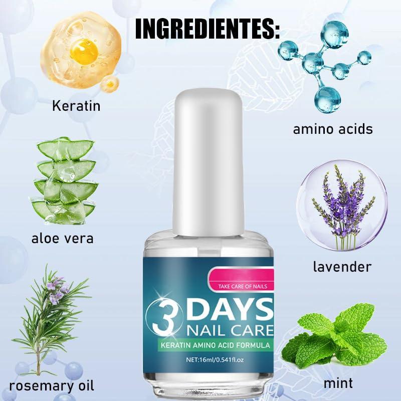 Keratin Nail Repair Serum - 3 Days Strengthening & Moisturizing Nail Treatment
