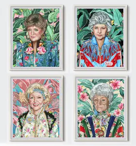 The Golden Girls Poster Unframed, Sophia, Rose, Blanche, Dorothy Golden Girls Thug Life Characters Poster